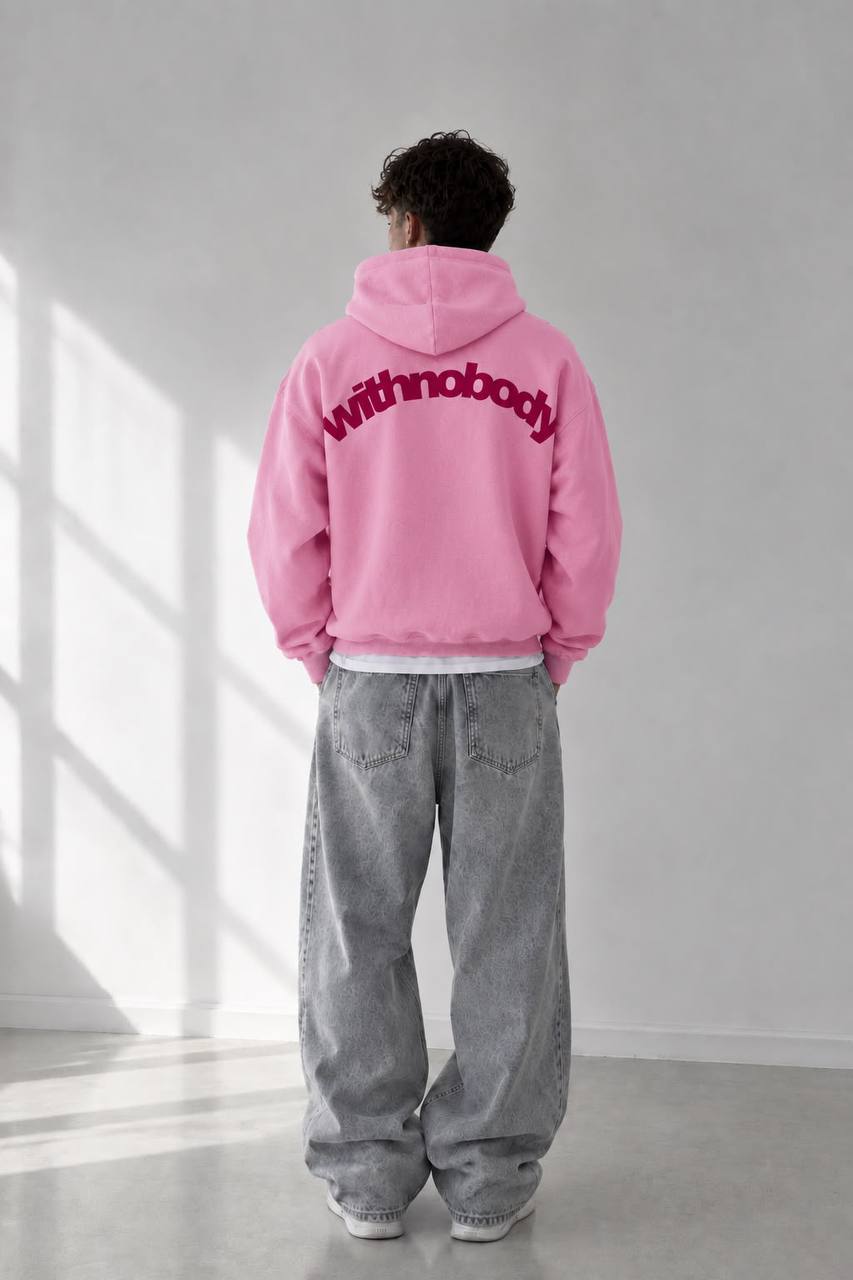NOBODY BABY PINK HOODIE