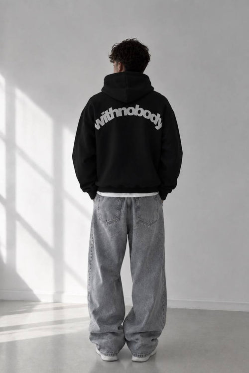 NOBODY BLACK HOODIE