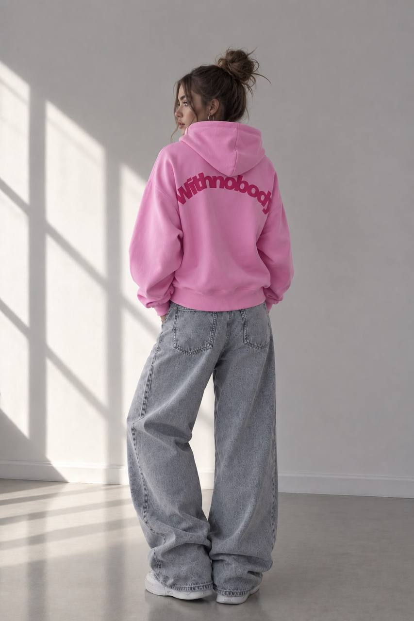 NOBODY BABY PINK HOODIE